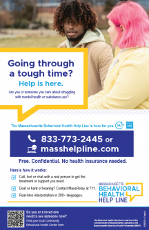 Behavioral Health Helpline Poster - Young Adult