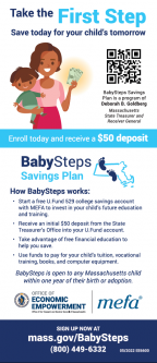 BabySteps Savings Plan Rack Card