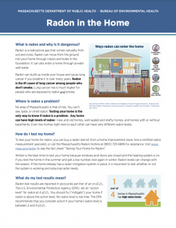 Radon in the Home Fact Sheet