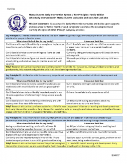 Early Intervention System 7 Key Principles: For Families