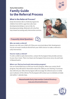 Early Intervention Family Guide to the Referral Process - English
