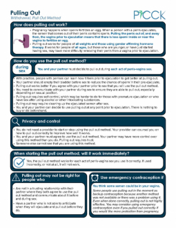 Pulling Out Information Sheet - Multiple Languages