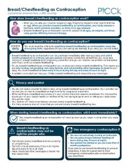 PICCK - Breast Chestfeeding as Contraception Information Sheet