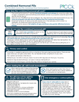 PICCK - Combined Pills Information Sheet