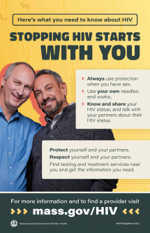 Stopping HIV Starts with You Poster (older male couple)