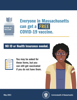 COVID-19 Vaccine No ID or Health Insurance Needed Flyer