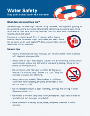 Water Safety Fact Sheet - Multiple Languages