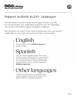 988 Lifeline Translation Services - Multiple Languages