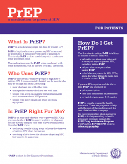 PrEP for Patients Factsheet