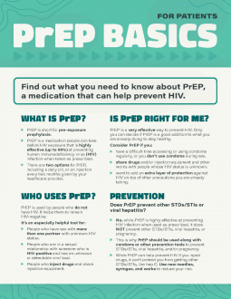 PrEP Basics for Patients - Fact Sheet