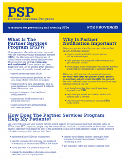 Partner Services Program for Providers Factsheet