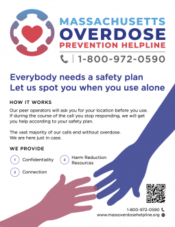 Overdose Prevention Helpline Flyer