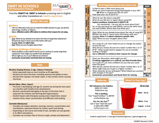 Know What is in a Cup - Health Promotion