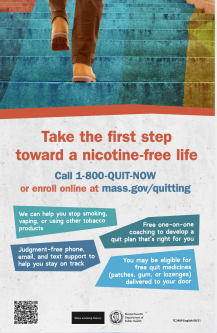 First Step to Nicotine-Free Life Poster