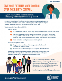 Give Your Patients More Control Over Their Birth Control Flyer (For Providers)