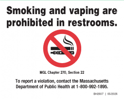 Smoking Is Prohibited in Restrooms Self-Adhesive Sign  - English