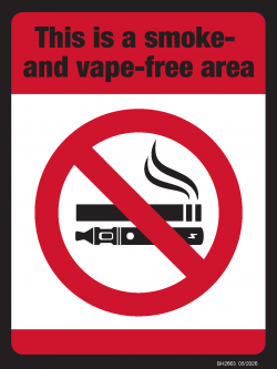 This is a Smoke-Free Area Sign - English