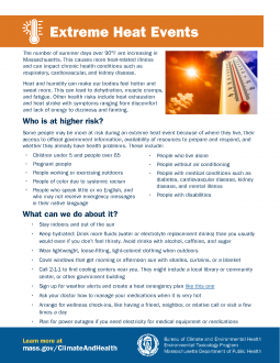 Climate Fact Sheet: Extreme Heat Events