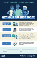 Flu Facts Poster for Boards of Health and Providers - Multiple Languages