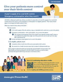 Give Your Patients More Control Over Their Birth Control Flyer (For Providers) - English