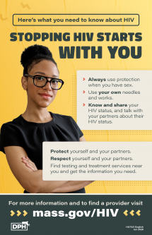 Stopping HIV Starts with You Poster for Black Women - English
