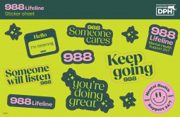 988 Lifeline Sticker Sheet - English