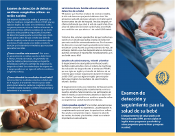 Screening and Monitoring Programs for Your Baby's Health - Spanish