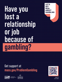 Have You Lost a Relationship or Job Because of Gambling? Poster - English
