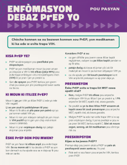 PrEP Basics for Black Women Patients - Fact Sheet - Haitian Creole