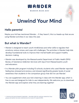 Wander Letter to Parents