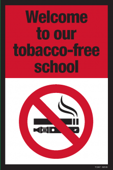 Welcome To Our Tobacco-Free School Decal - English