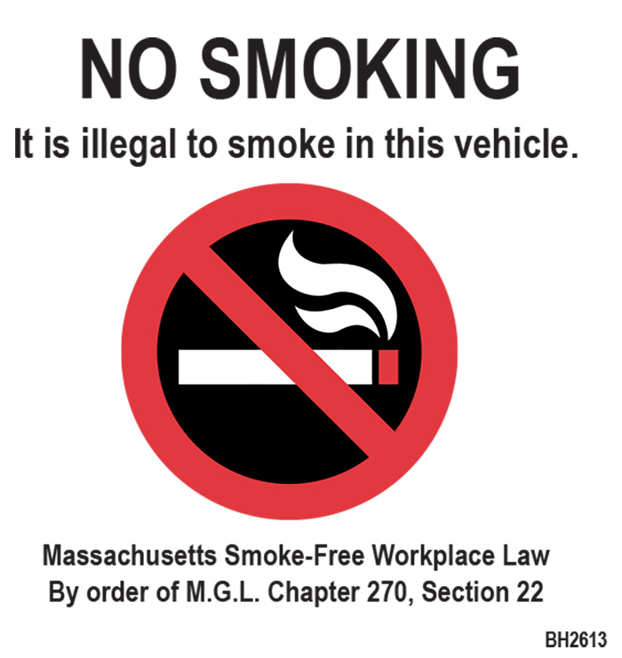 It Is Illegal To Smoke In This Vehicle - FOR BOARDS OF HEALTH & TOBACCO ...