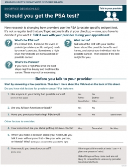 In-office Decision Aid: Should You Get the PSA Test? (Prostate Cancer Screening)