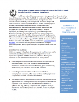 CHWs and COVID - Resource for CHW Employers