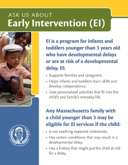Ask Us About Early Intervention Flyer