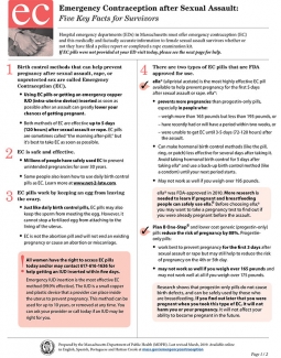 EC Patient Fact Sheet: Key Facts about Emergency Contraception after Sexual Assault - English