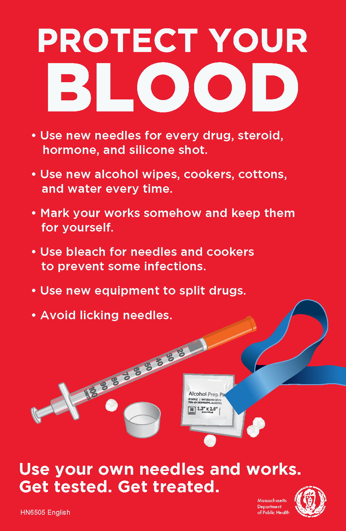 Protect Your Blood Small Poster Massachusetts Health Promotion