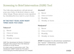 Screening to Brief Intervention (S2BI) Tool