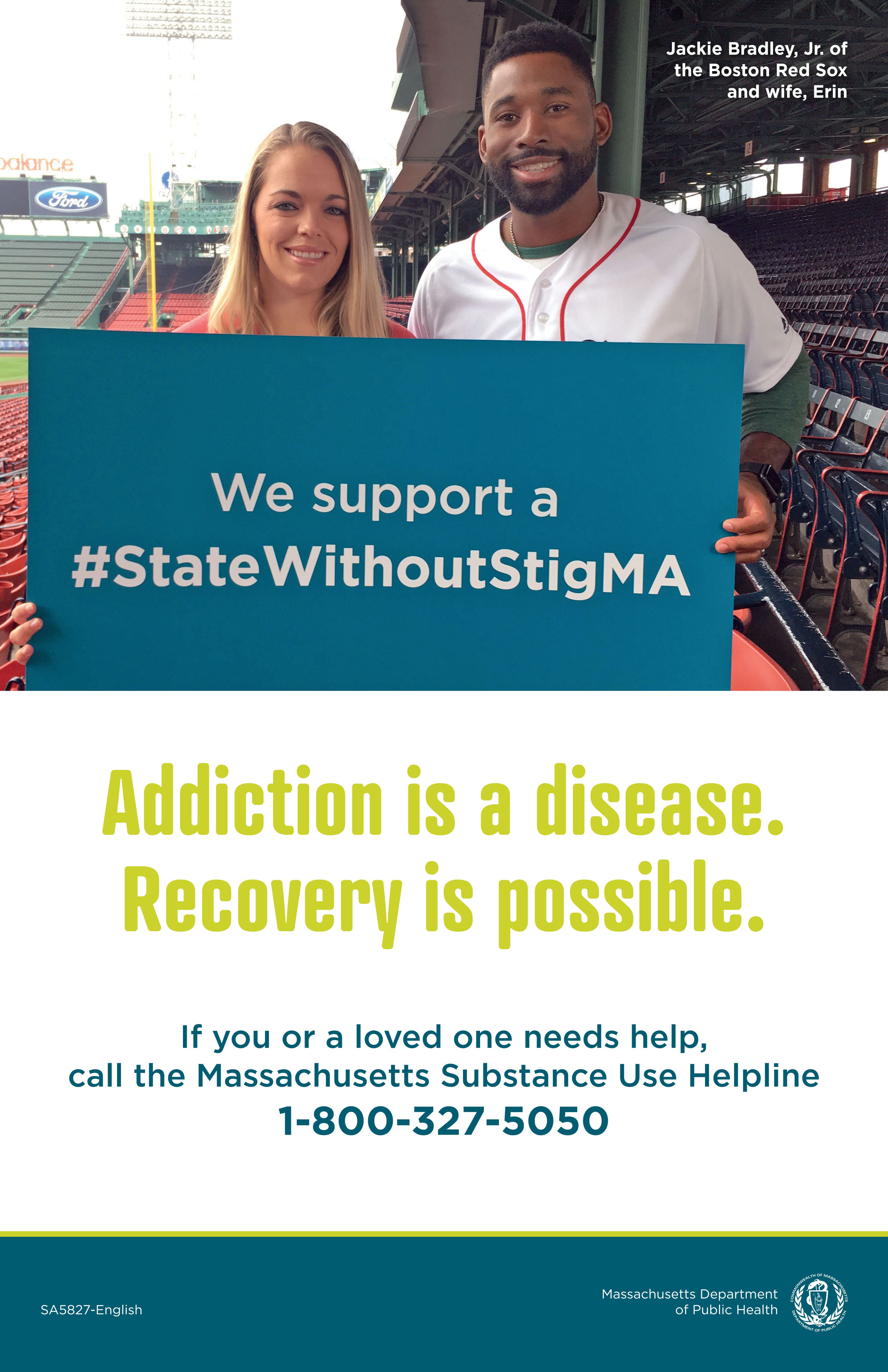 Boston Red Sox Poster - State Without Stigma: Massachusetts Health