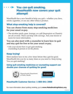 You Can Quit Smoking with MassHealth! Flyer - English