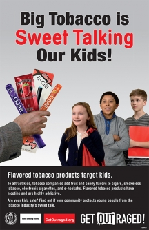 Flavor Campaign Poster - Get Outraged! - English / Spanish